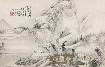  山水 镜片 水墨纸本 29×45cm