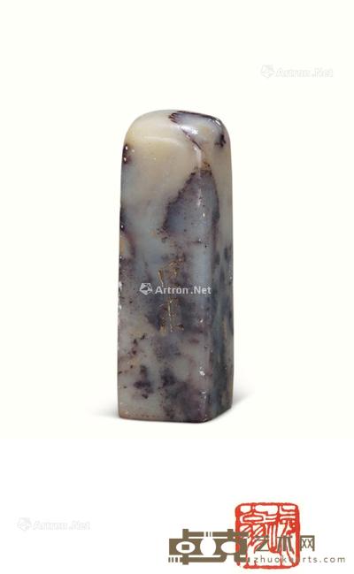  青田石平头章 高5.3cm