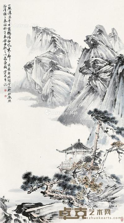 辛弃疾词意图 立轴 设色纸本 112×62cm