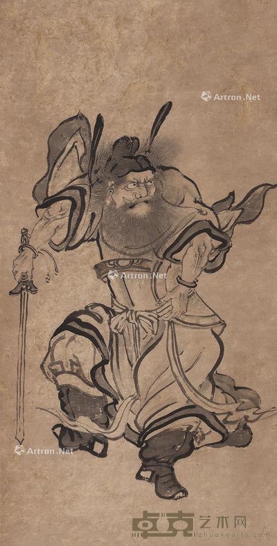 钟馗 立轴 设色纸本 113×57cm