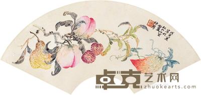 1938年作 蔬果图 镜片 设色纸本 22×57cm
