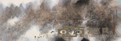 乙酉（2005）年作 一夜秋风遍地金 镜片 设色纸本 76×218cm
