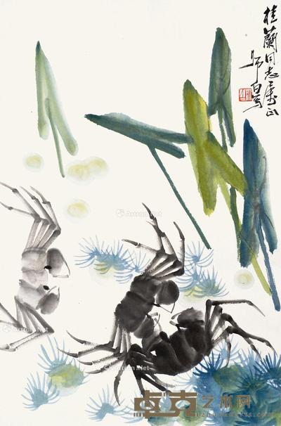 和谐图 镜片 设色纸本 68×44cm