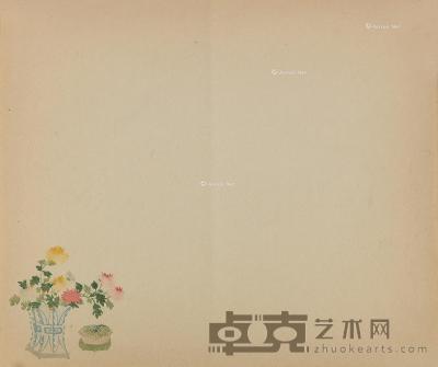  清乾隆 饾版角花笺 23.3×24.6cm