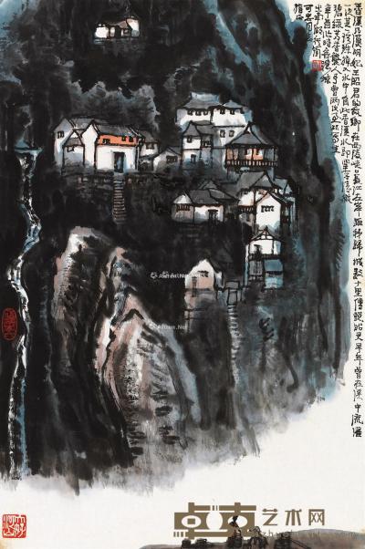  辛酉（1981） 香溪佳色 镜片 设色纸本 68×44cm