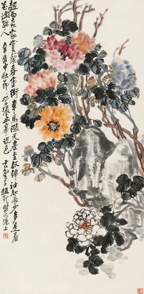  花卉 立轴 纸本