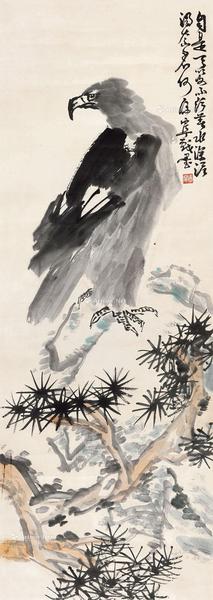  松鹰 立轴 纸本设色