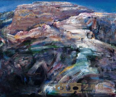  2002年作 山系列之抒情诗风景 布面油画 61×73cm