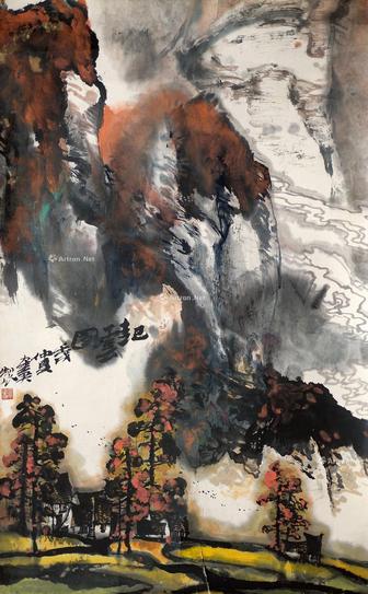  山水 镜片