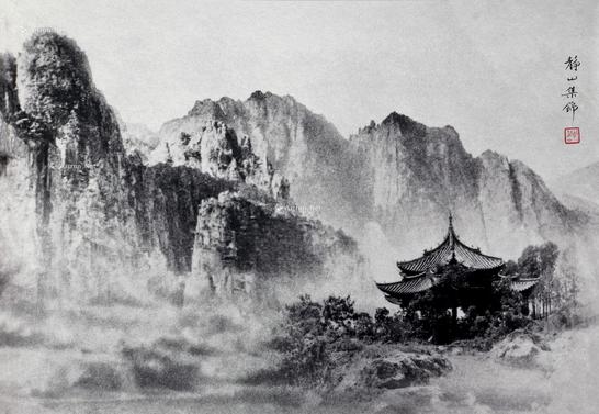  山景 相纸 摄影