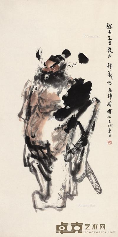  壬戌（1982）年作 钟馗 镜片 设色纸本 135×67cm