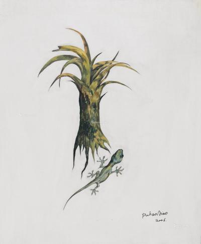  2006年作 蜥蜴 布面油画