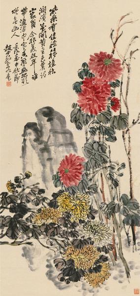  花卉 立轴 纸本