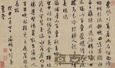 * 戊申（1548）年作 行书卷 手卷 水墨纸本 28.5×48.5cm