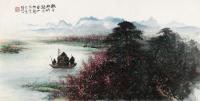 戊辰（1988）年作 唐人诗意图 镜片 设色纸本