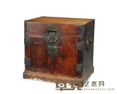  清乾隆 黄花梨雕龙官皮箱 35.3×26.5×33.5cm