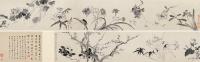 癸丑（1673）年作 花卉卷 手卷 水墨纸本