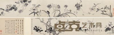 癸丑（1673）年作 花卉卷 手卷 水墨纸本 28.5×331cm