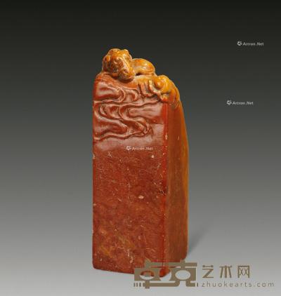  民国 林文宝雕云龙钮章 2.3×2.3×6.5cm