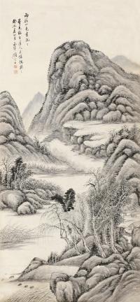  癸丑（1913）年作 雨余山色 镜片 水墨纸本