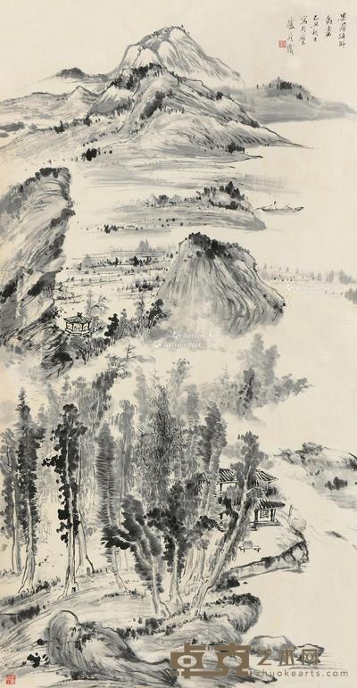  己丑（1949）年作 深山寻道 立轴 水墨纸本 142×75cm