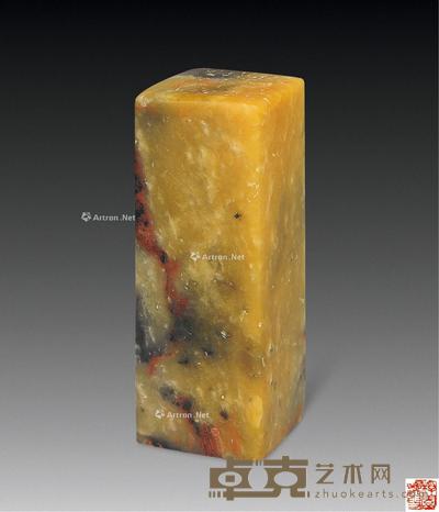民国 童大年刻张桴园自用印 2.3×2.3×6.8cm