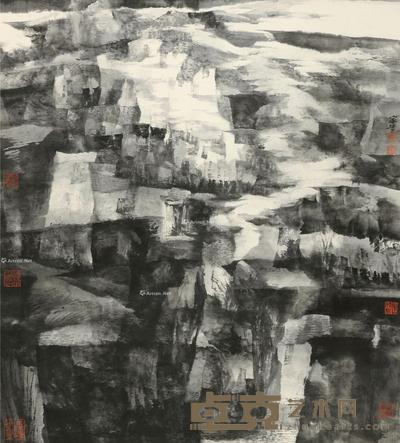 皖南印象 立轴 水墨纸本 105×95cm