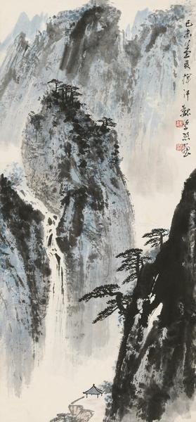  己未（1979）年作 空山新雨 立轴 设色纸本