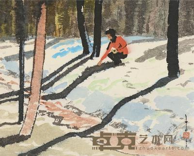 人物 镜心 设色纸本 41×51cm