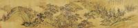  己未（1859）年作 松林卧游 横披 设色绢本