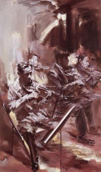  2003年作 小提琴幻想 布面 油画