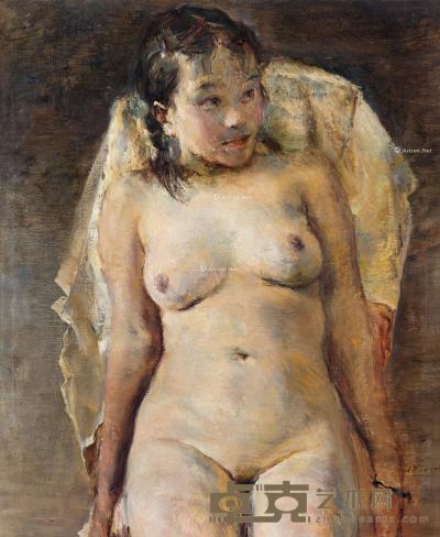  2000年作 女人体 布面 油画 71×59cm