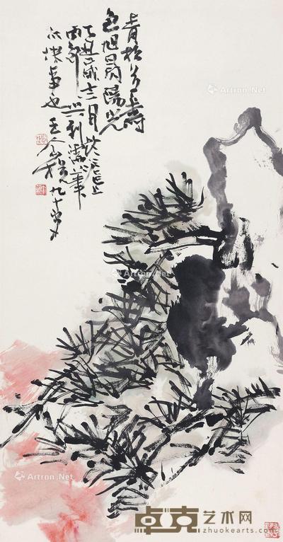 1985年作 花卉 立轴 设色纸本 67×35cm
