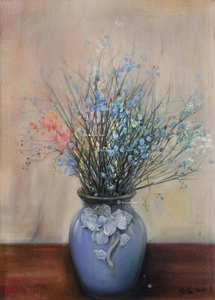  花卉 布面油画