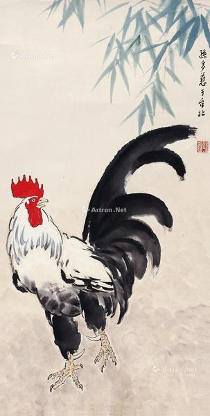  大吉图 镜片 设色纸本