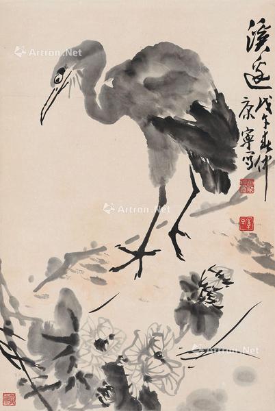  1978年作 溪边 立轴 设色纸本