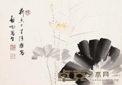 荷香十里 镜片 设色纸本 38×50cm
