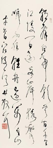  草书“李白诗” 立轴 纸本