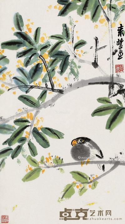 淡泊如秋 立轴 设色纸本 59×33cm