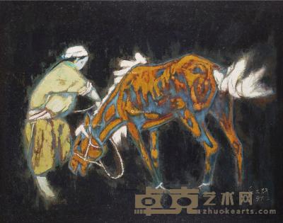  1997年作 牧马人 布面油画 72×90cm