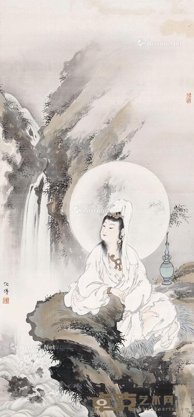 观音 立轴 设色纸本 104×49cm