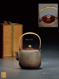  明治时期·十一代大西净寿造枣形铁壶