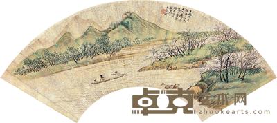 壬辰(1892)年作 万山香雪图 扇片 设色纸本 --