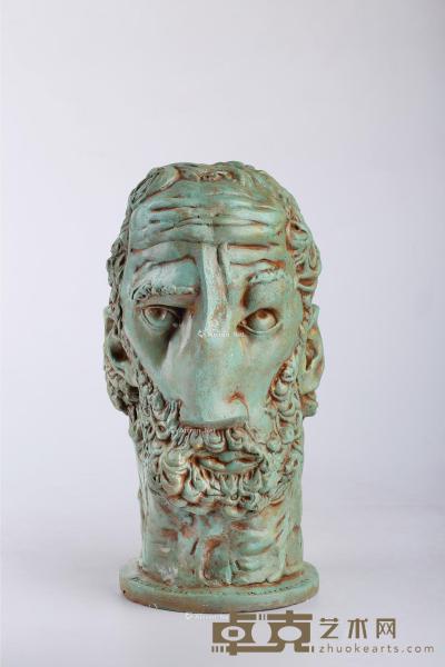  1994年作 致敬米开朗琪罗 石膏雕塑 35×14cm