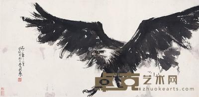 1983年作 鹰 镜片 设色纸本 67×136cm