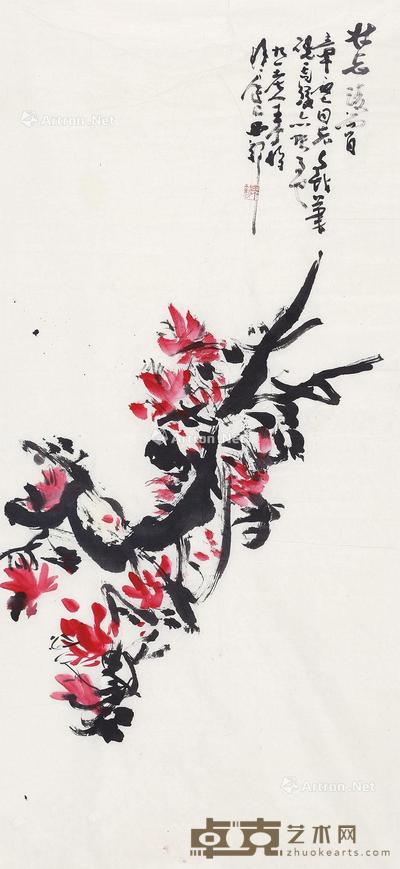 壮志凌云 软片 设色纸本 80×38cm