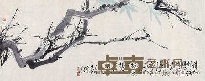 1990年作 梅竹图 镜片 设色纸本 42×103cm