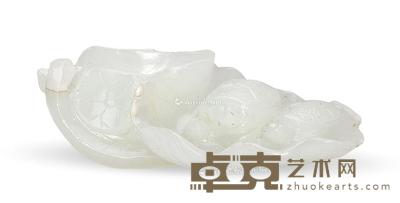清 白玉龟坠 长6.6cm