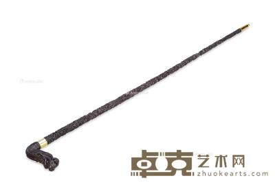  民国 紫檀祥云龙头拐杖 长91.5cm