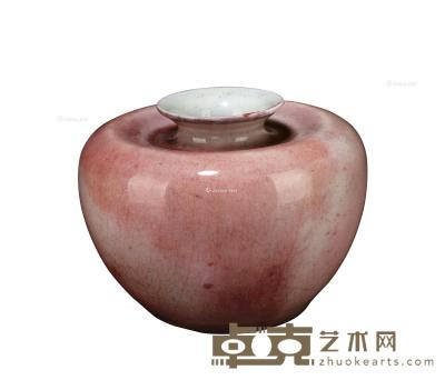 * 清康熙 红柚苹果尊 高8cm；直径11cm